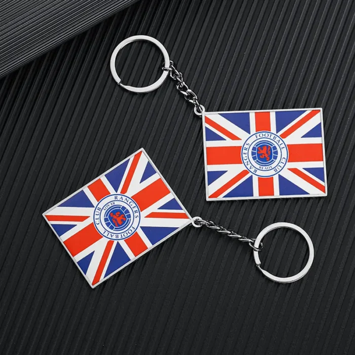 U.K. Flag Logo Enamel Rangers Football Club Keychain