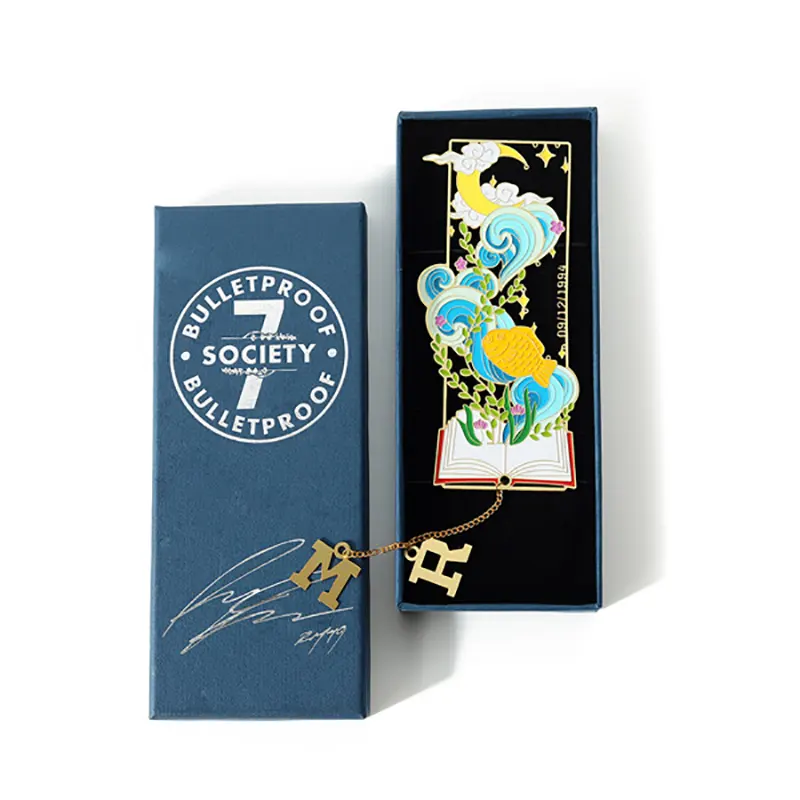 Metal Multi-Color Stainless Steel Gold-Plated Hollow Bookmark