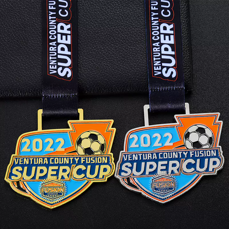 personalised silver football medals custom
