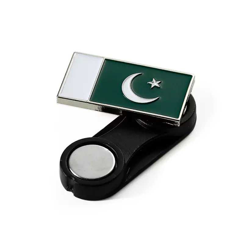 Flag Of Pakistan Enamel Silver Magnet Badge Pin